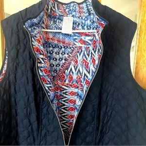 NWT Alfred Dunner Uptown‎ Girl Reversible Vest 22W